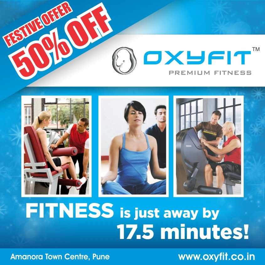 Festive Offer - 50% off at Oxyfit Premium Fitness, Amanora Town Centre ...