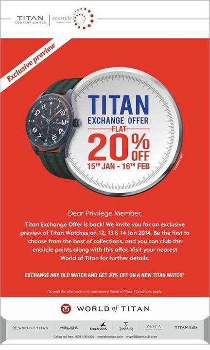 exchange titan watches