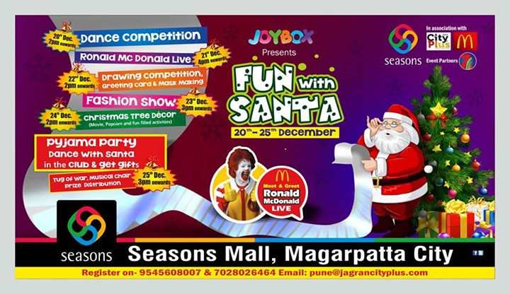 Joybox Presents Fun With Santa Christmas Celebration At Seasons Mall Events In Pune Mallsmarket Com
