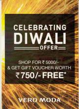 Celebrating Diwali Offer - Shop for Rs.5000 & get gift voucher worth Rs.750 free at Vero Moda