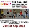 Events in Pune, The TAAL INC Drumathon, 15 September 2013, Amanora Town Centre, Hadapsar. 12.pm to 10.pm